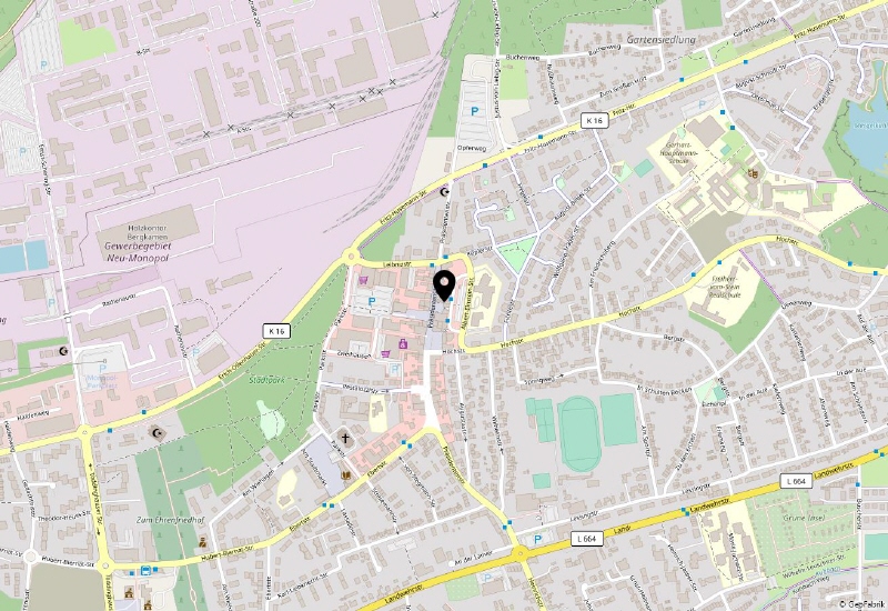 Umgebungsplan B�ro / Praxis Bergkamen